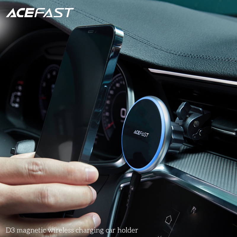 Giá đỡ sạc nhanh không dây từ tính trên ô tô 15W ACEFAST - D3
