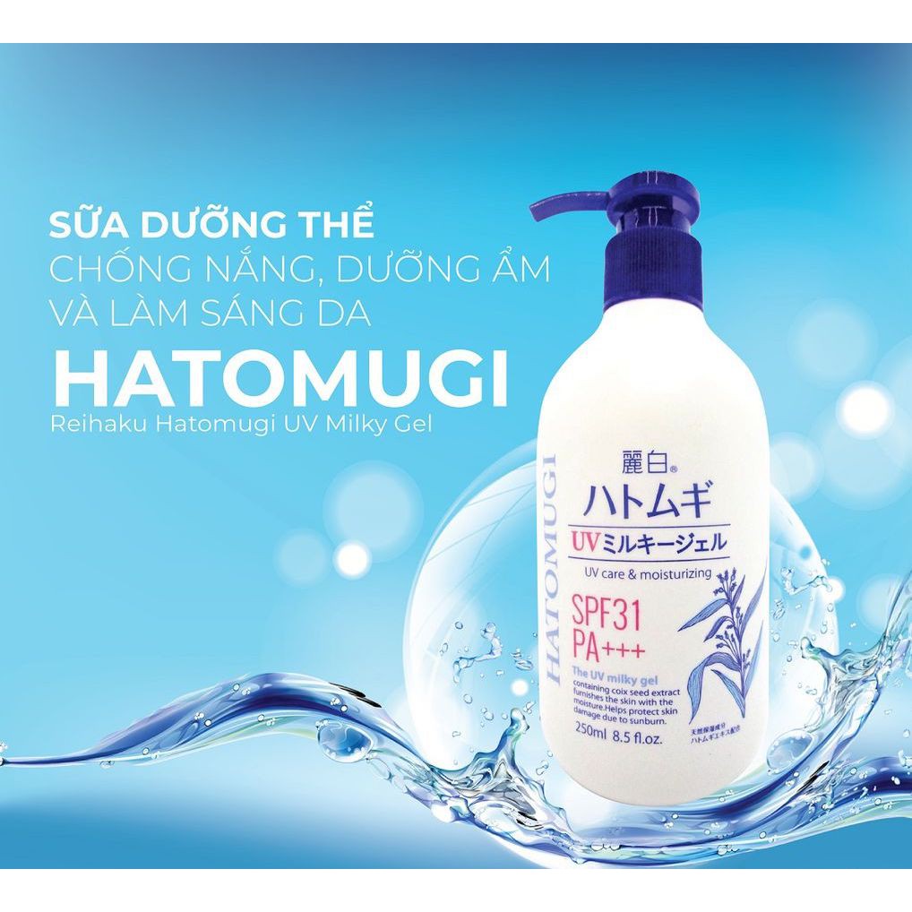 Sữa Dưỡng Thể Chống Nắng Hatomugi UV Milky Gel SPF31 PA +++ - Khongcoson