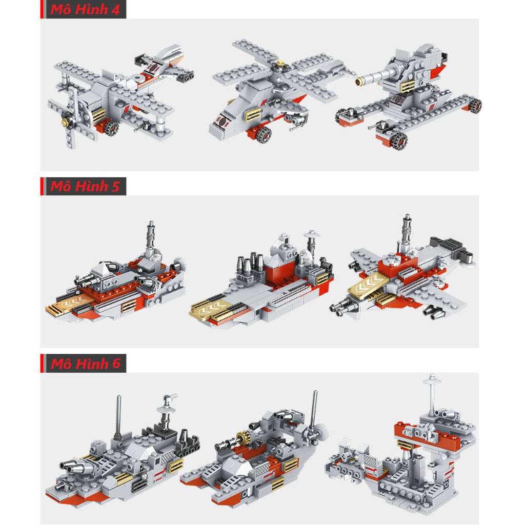 [1005 CHI TIẾT] Bộ Đồ Chơi Lắp Ráp Xếp Hình LEGO Tàu Thuyền, Lắp Ráp Chiến Hạm, OTO, Robot, Trực Thăng, Tàu Sân Bay