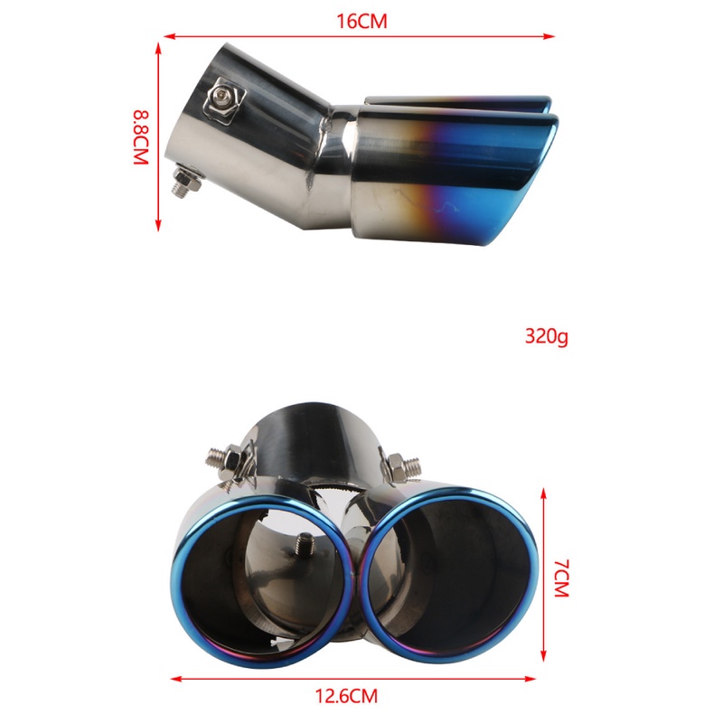 Ống Xả Khí Thải Đường Kính 1.5-2.1 inch Bằng Inox Chuyên Dụng Cho Xe Hơi