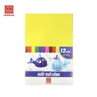 Giấy thủ công hồng hà 12 màu 3486