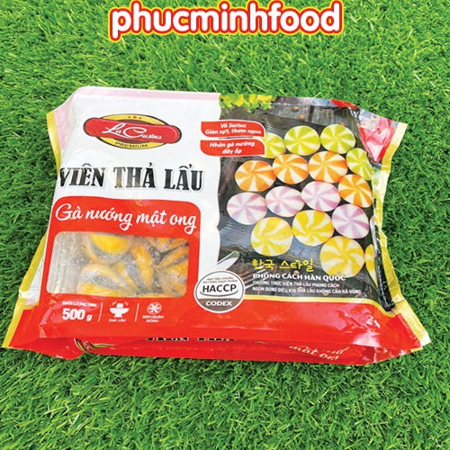 [10 Loại] Viên thả lẩu, bánh bao nhân trứng cá sọc surimi, nhím biển hàng Việt Nam (Phumark, Lacusina) gói 500g