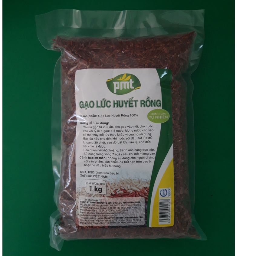 Gạo lức huyết rồng Phú Minh Tâm 1kg