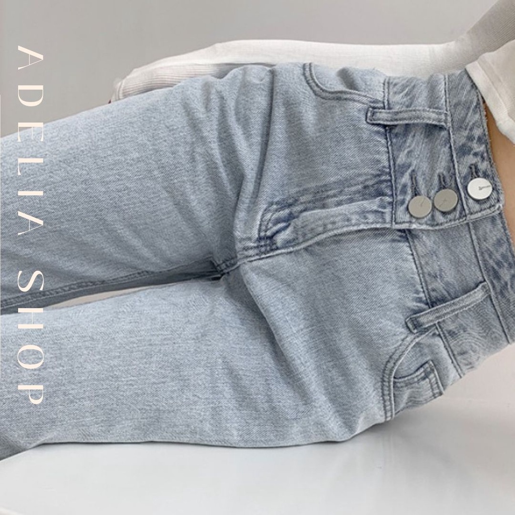 Quần Jeans Ống Rộng | Quần Denim Nữ Cạp Cao Dáng Suông Ống Rộng Trẻ Trung Sành Điệu Phong Cách Hàn Quốc | WebRaoVat - webraovat.net.vn