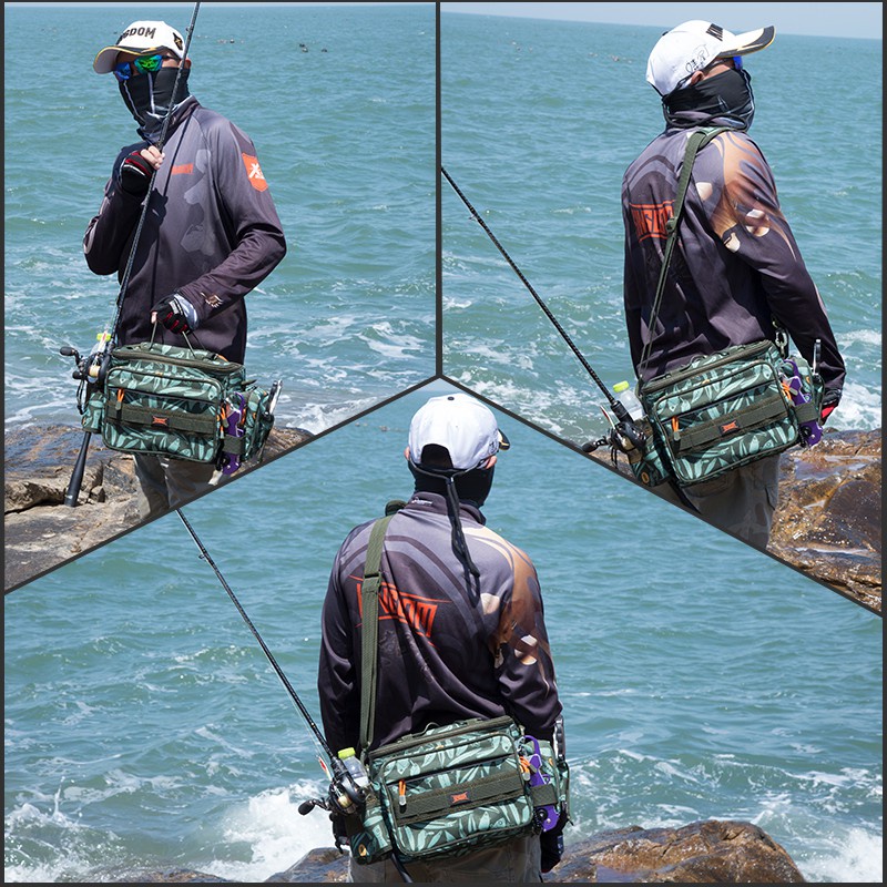 Túi đựng mồi câu cá KINGDOM 1000D 880g 44x21x22cm LYB-13 đa năng chống thấm nước