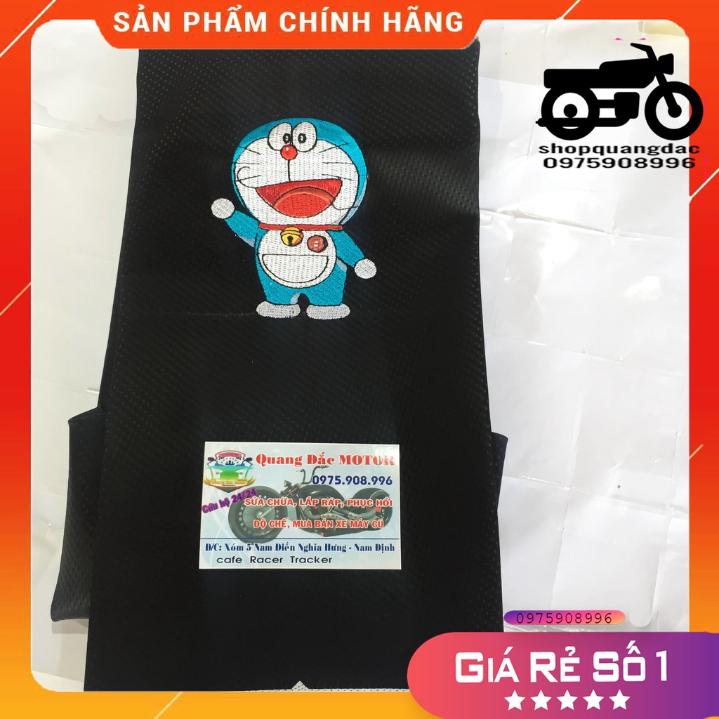 vỏ yên,da bọc yên cacbon thêu thái lan  thêu logo CHA racing  rama9