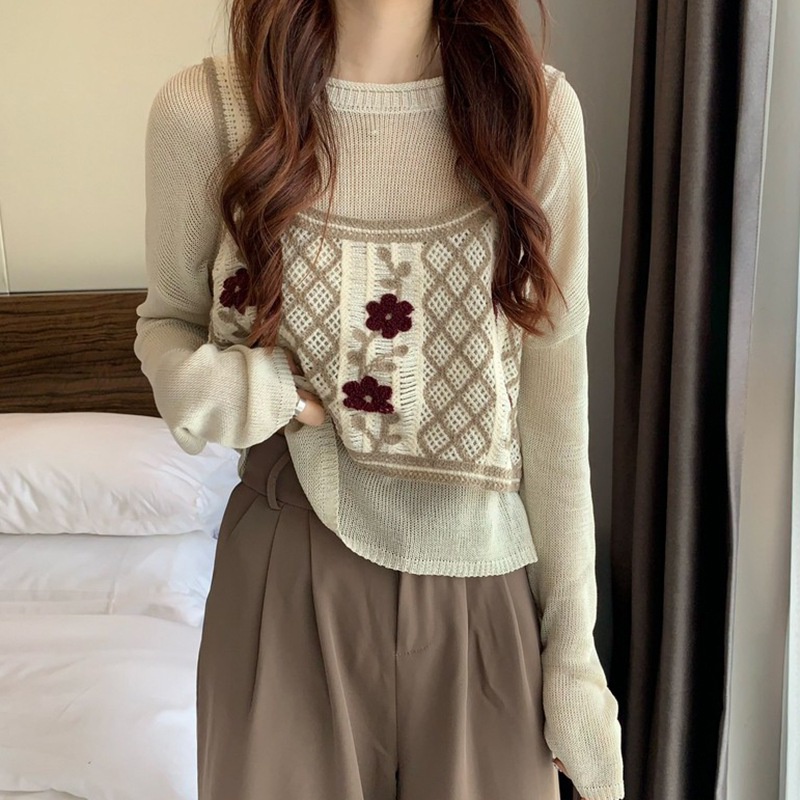 Áo Croptop Dệt Kim Sát Nách Thiết Kế Đơn Giản Hợp Thời Trang