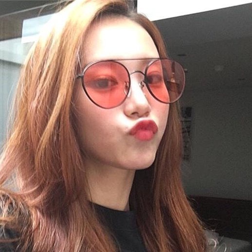 Kính thời trang nữ hàn quốc đi biển chụp ảnh retro gọng kép phong cách ulzzang hàn quốc Maxshop Độc