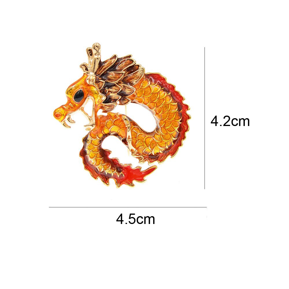 Enamel Creative Dragon Brooch For Women Child Brooches Pin Winter Desgin Party Gift