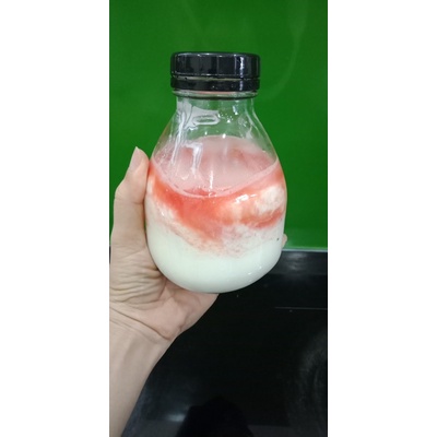 Chai thủy tinh đựng nước 300ml ~ 500ml/ Bình thủy tinh đựng nước dáng lùn nắp nhựa đựng nước ép, detox, cafe, sinh tố...