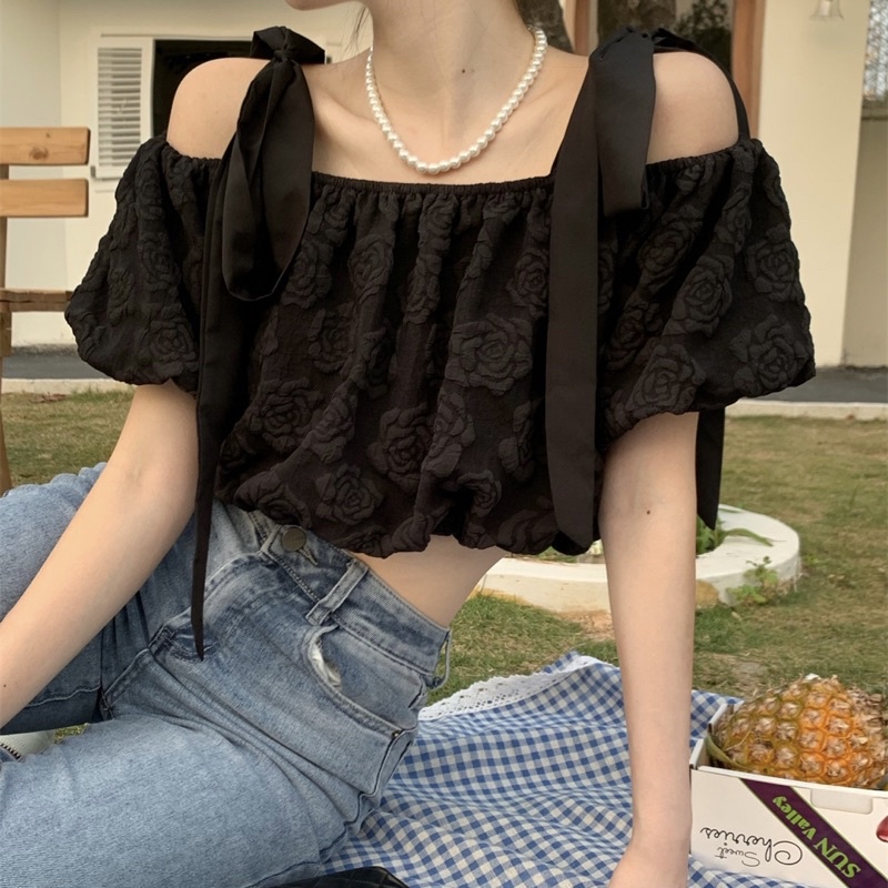 ÁO TRỄ VAI CROTOP TAY BỒNG SANG CHẢNH,ĐIỆU ĐÀ
