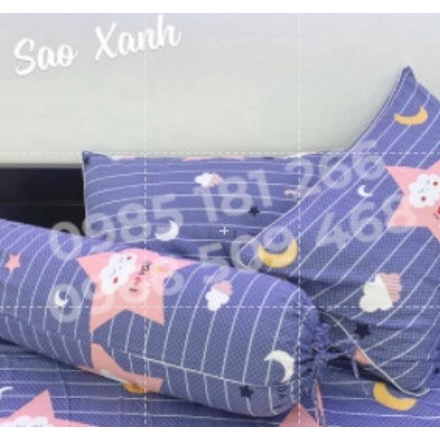 Drap Cotton 100% Thắng Lợi chính hãng Mẫu Sao Xanh IN LOGO THẮNG LỢI vệ sinh dễ dàng.