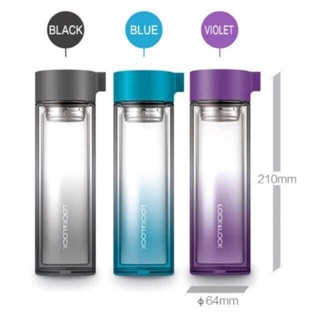 Bình nước thuỷ tinh 2 lớp chống nóng borosilicate glass lock&lock-llg653
