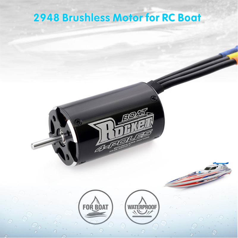 Động Cơ Không Chổi Than FT011 Traxxas Feilun Rc-Boat Rocket 4800KV 4 Cánh