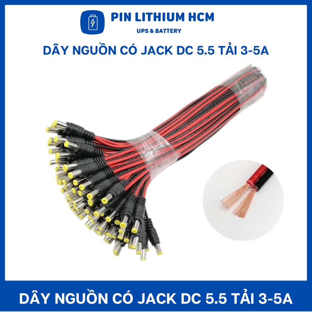 Dây nguồn có jack DC 5.5 chịu tải 3-5A