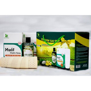 Bộ Eo Thon Sau Sinh: Muối bụng + Cốt gừng + Gen nịt bụng - Bảo Nhiên (Việt Nam)