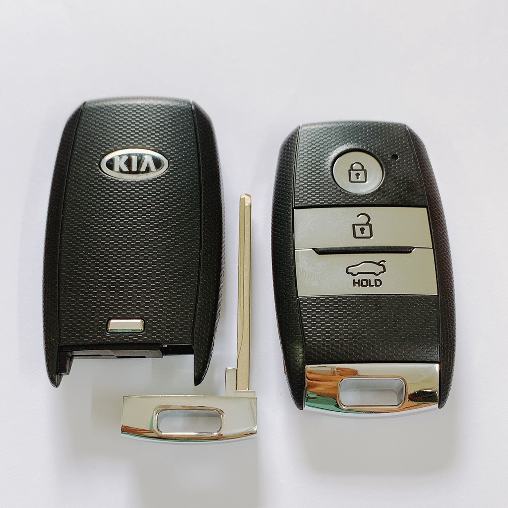 Vỏ Chìa Khóa Xe KIA 3 Nút Bấm Màu Bạc - Remote Điều Khiển Từ Xa Ô Tô