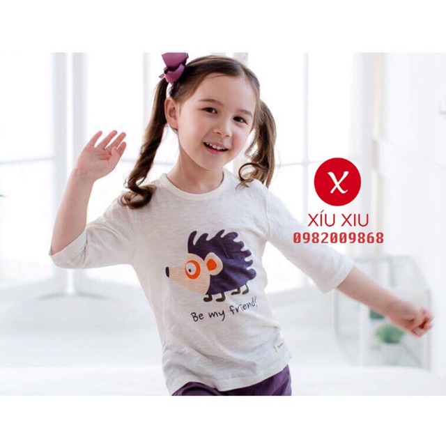 Áo thun tay lỡ Nhím Tím The Minou xuất Hàn