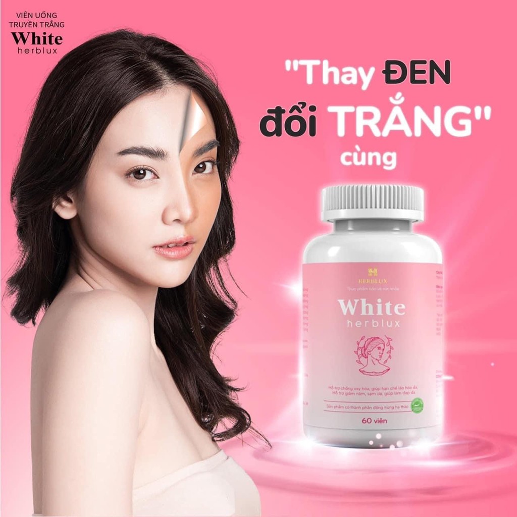 Viên Uống Trắng Da WHITE HERBLUX Trắng hồng, Căng mịn, Mờ Nám | BigBuy360 - bigbuy360.vn