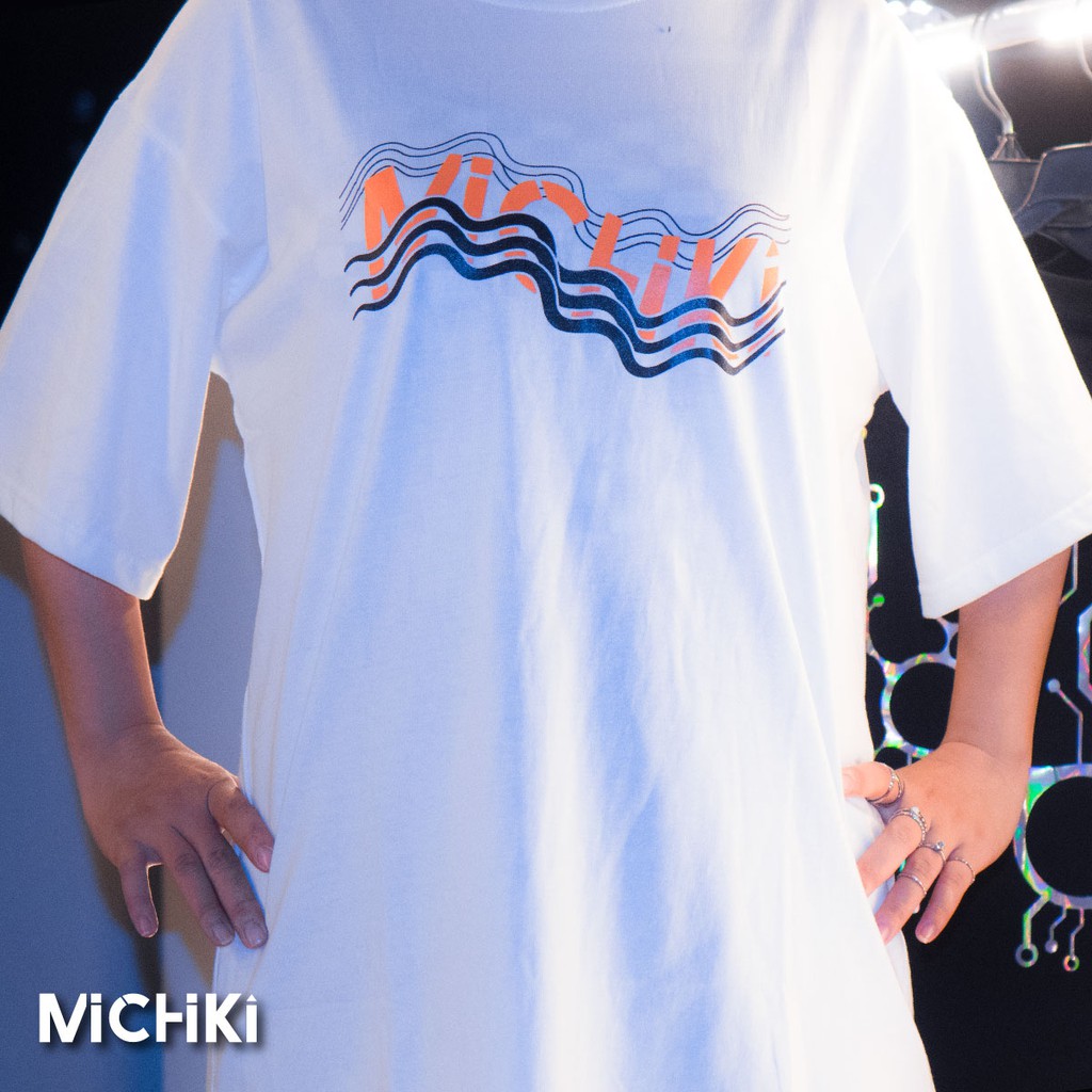 Áo thun tay lỡ Michiki phông unisex nam nữ Cotton oversize form rộng phản quang - Hàng thiết kế cao cấp (45kg - 110kg)