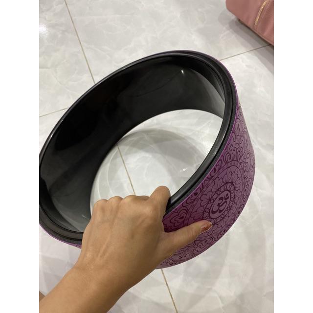 Vòng tập yoga bọc cao su Pu cao cấp chống trơn trượt 100% khung nhựa abs in hoa văn