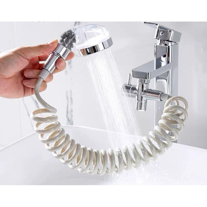 Vòi Sen lắp lavabo, chậu rửa phục vụ gội đầu đa năng 2 trong 1, vệ sinh nhà tắm. Điện.Nước