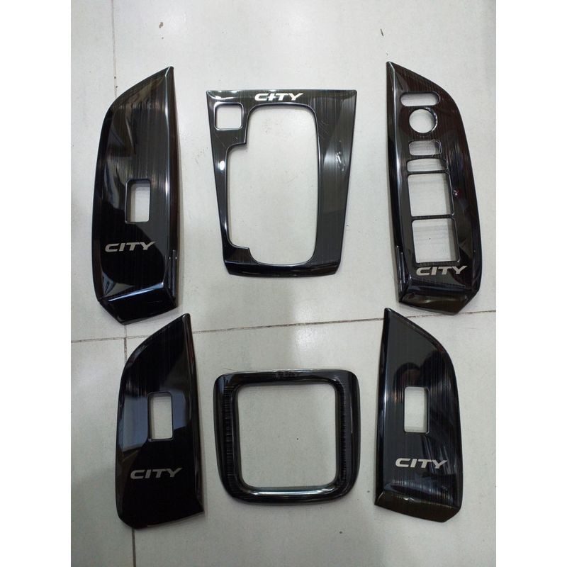 Bộ ốp nội thất xe Honda City 2021 mẫu titan đen bóng cao cấp