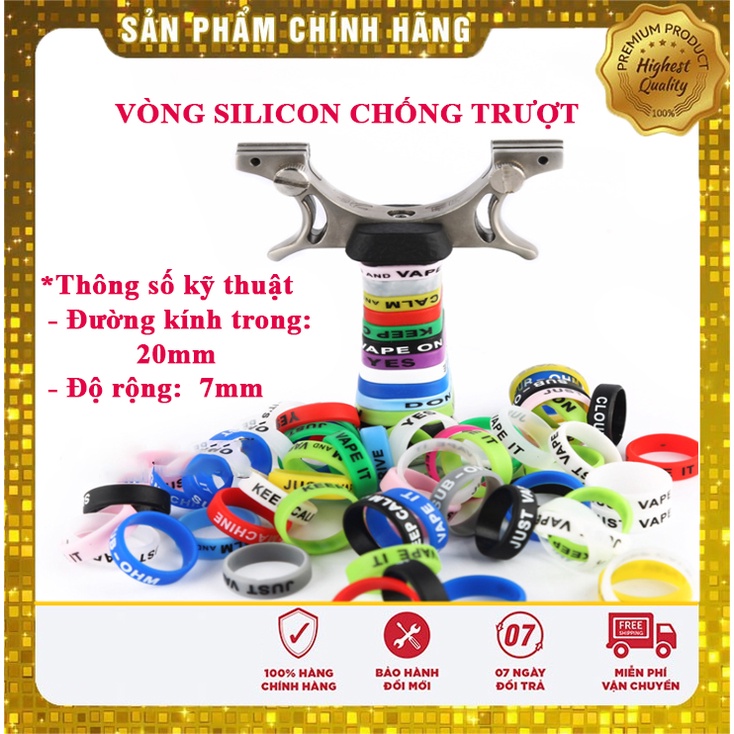 Vòng silicon chống trượt gắn ná cao su