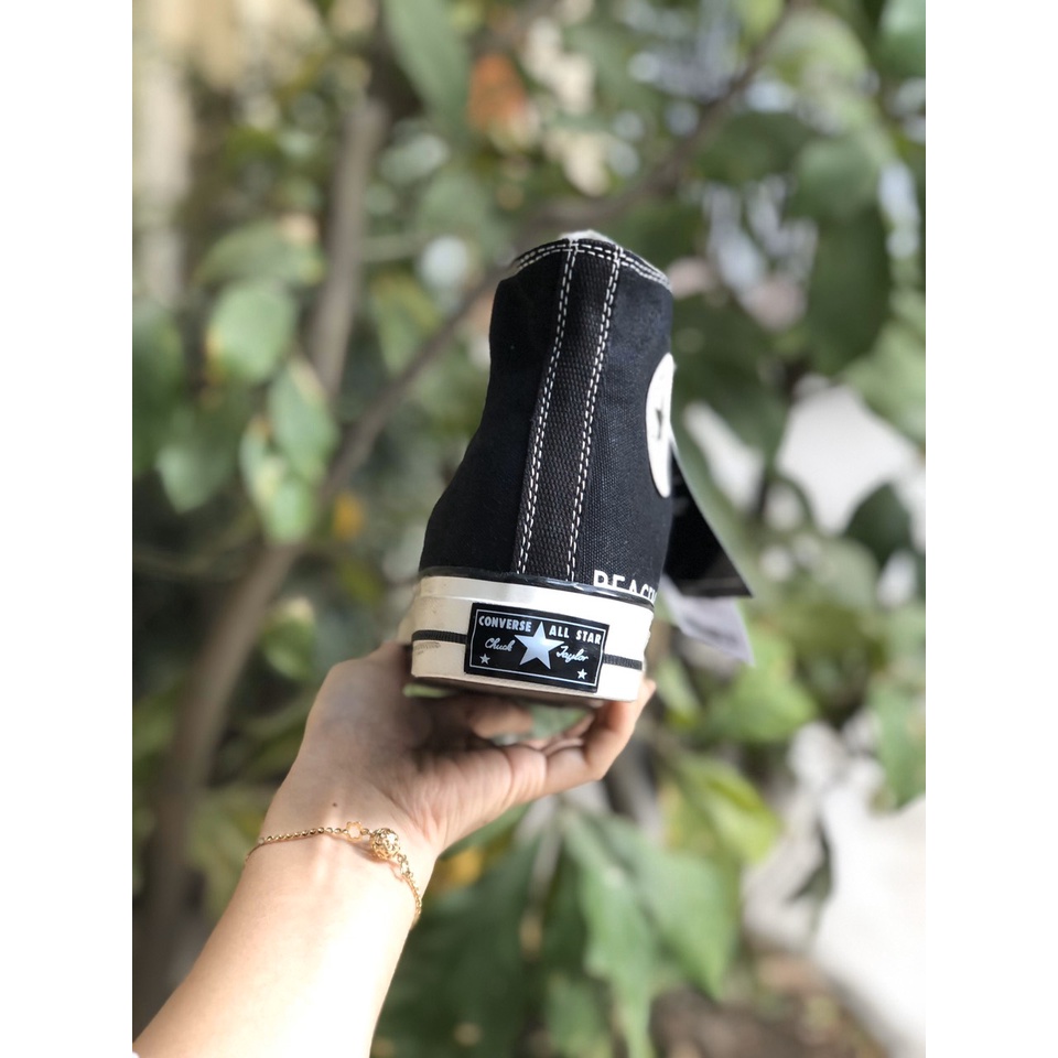 Giày thể thao cổ cao đen trắng hoa cúc nam nữ kèm box | BigBuy360 - bigbuy360.vn