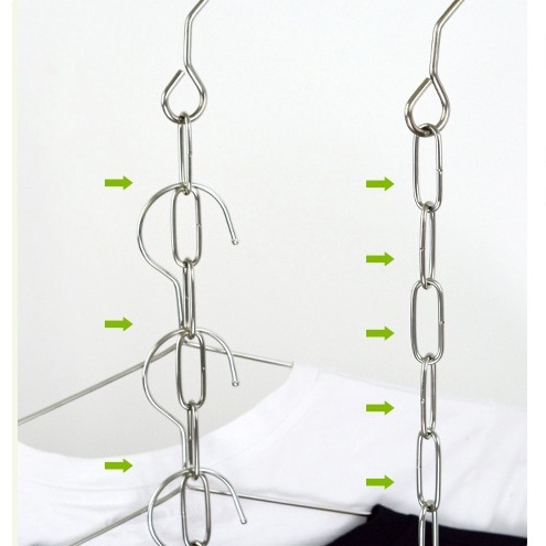 Dây Móc Xích Treo Quần Áo Tiết Kiệm Không Gian, Dây Xích Inox 10 Lỗ Treo Đồ Đa Năng