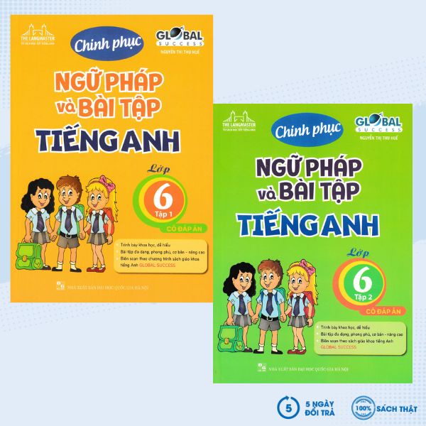 Sách Tham Khảo - Combo The Langmaster - Chinh Phục Ngữ Pháp Và Bài Tập Tiếng Anh Lớp 6 (Bộ 2 Cuốn) - MT