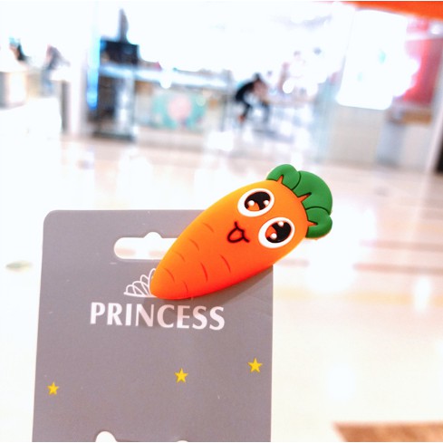 SET 5 CÁI BẤM TÓC MÁI CHO BÉ GÁI HÌNH RAU CỦ CUTE