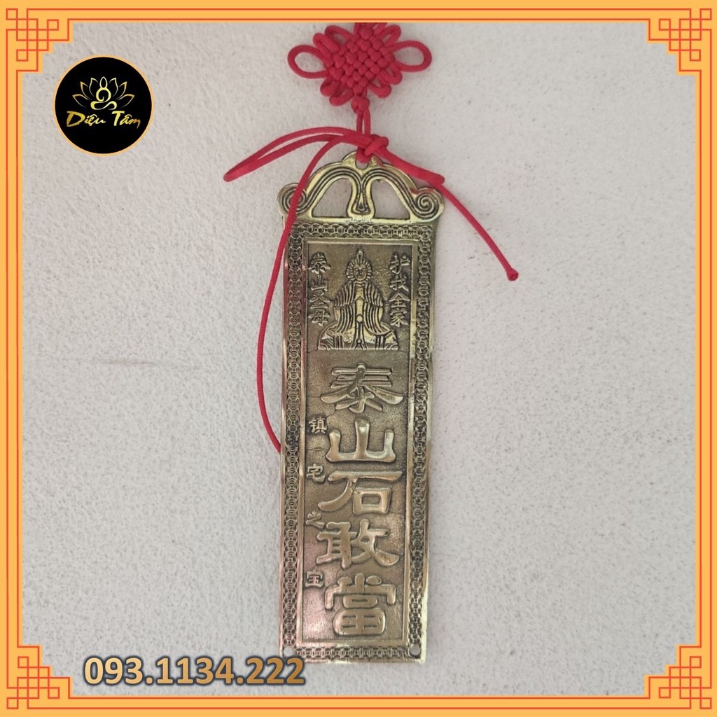 Đồ phong thủy - Thẻ thái sơn thạch cảm đương phong thủy trấn trạch, hóa giải hướng xấu treo cửa