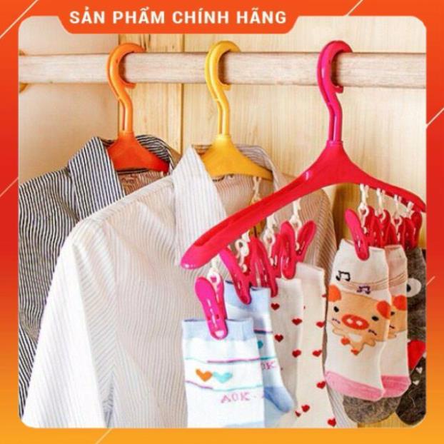 Móc Phơi Quần Áo ,Tất Có 8 Kẹp Tiện Dụng
