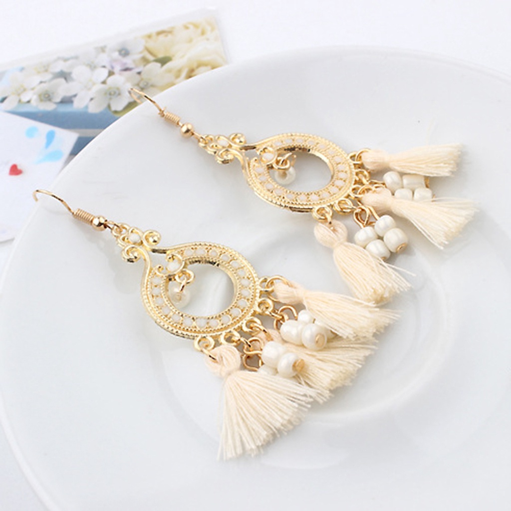 Khuyên tai núm tua phong cách Bohemian cổ điển thanh lịch dành cho nữ