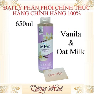 Sữa tắm làm mịn da st. ives vanilla & oat milk pampering body wash - 650ml