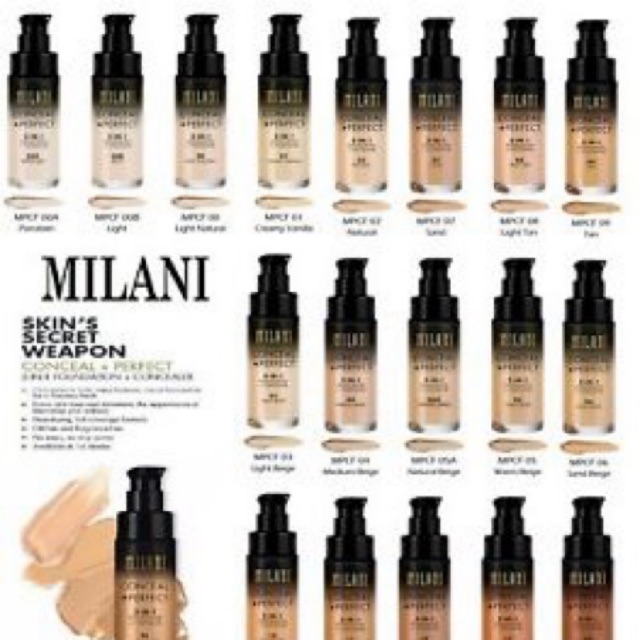 Kem Nền Milani 2 in 1 Foundation