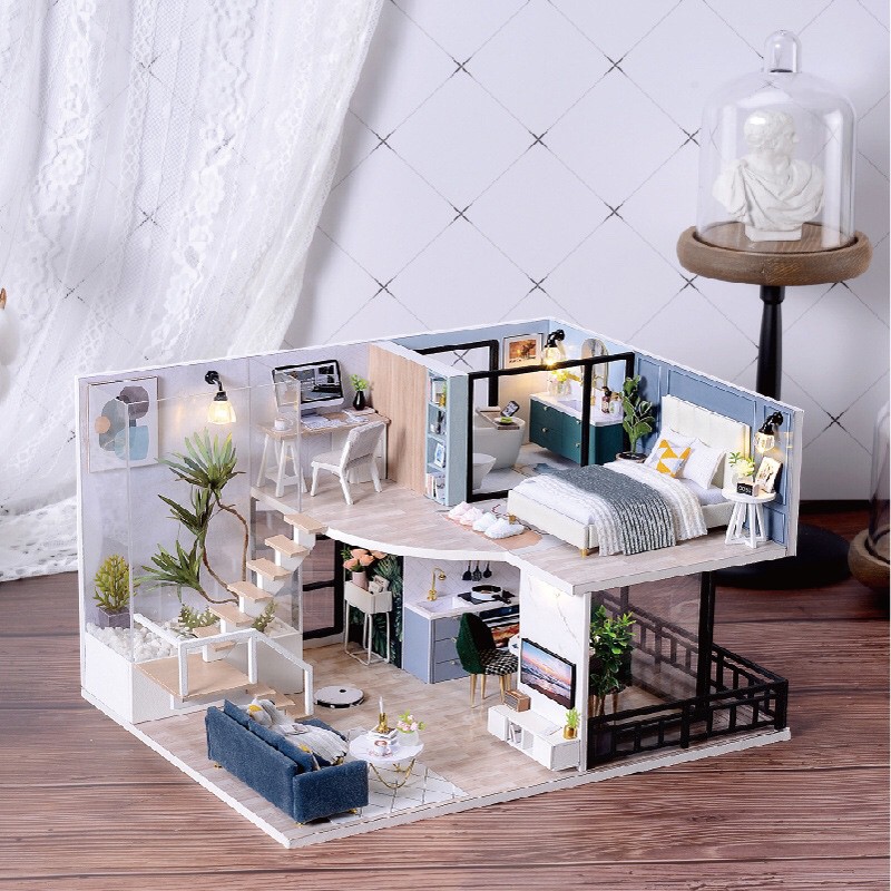 Mô hình nhà gỗ búp bê Dollhouse DIY - L032 The Satisfied Time