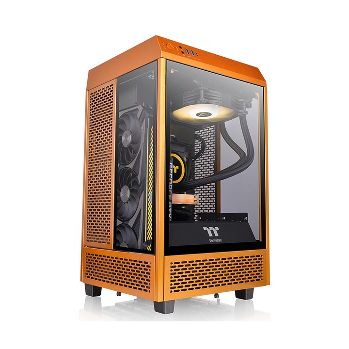 Vỏ Case Thermaltake Tower 100 TG Metallic Gold Hàng chính hãng