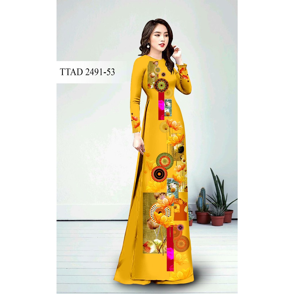 VẢI MAY ÁO DÀI IN HOA VĂN 3D HỌA TIẾT ĐỘC LẠ, CHẤT VẢI MỀM MỊN DỄ MẶC