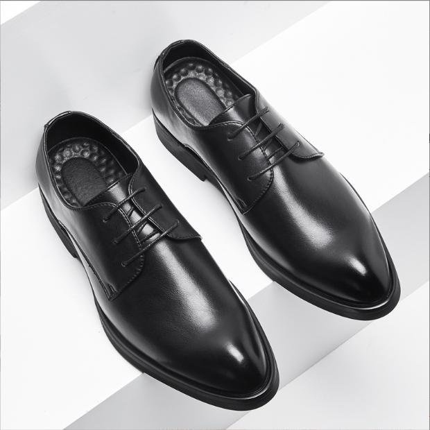 Giày Tây Nam Công Sở Màu Đen Da Trơn GTA17