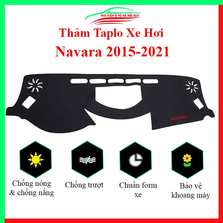 Thảm taplo xe ô tô Navara 2015-2020 chống nắng nóng làm mát xe mở rộng tầm nhìn