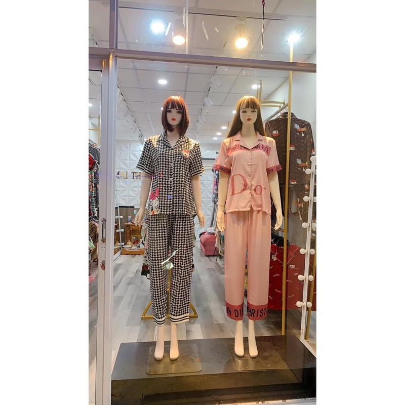[Mã WASKT304 giảm 15% tối đa 30K đơn 99K] Pijama tay ngắn quần dài vịt + thắt nơ lụa cao cấp | BigBuy360 - bigbuy360.vn