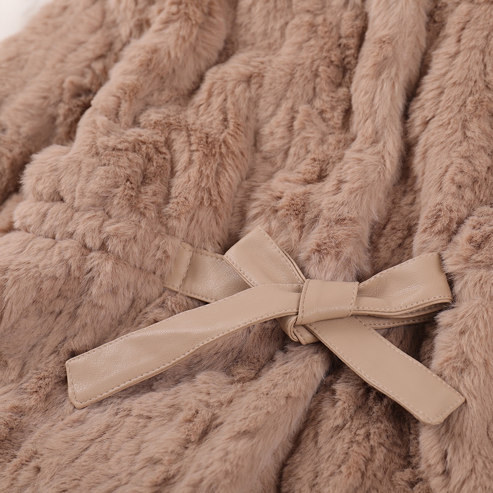 Áo khoác lông cừu BEAR LEADER dày dặn phong cách Hàn Quốc thời trang mùa đông mới cho bé gái 2-6 tuổi