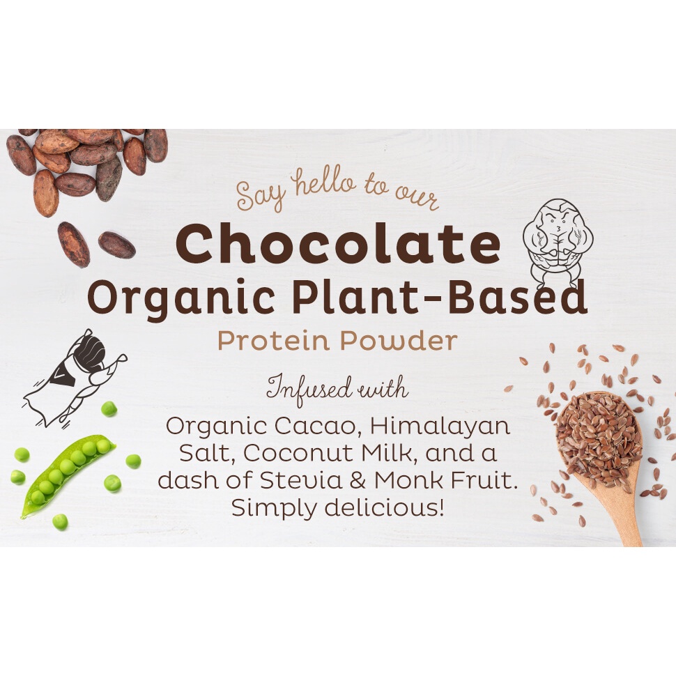 Bột KOS Organic Plant Based Protein Powder Chocolate 390g