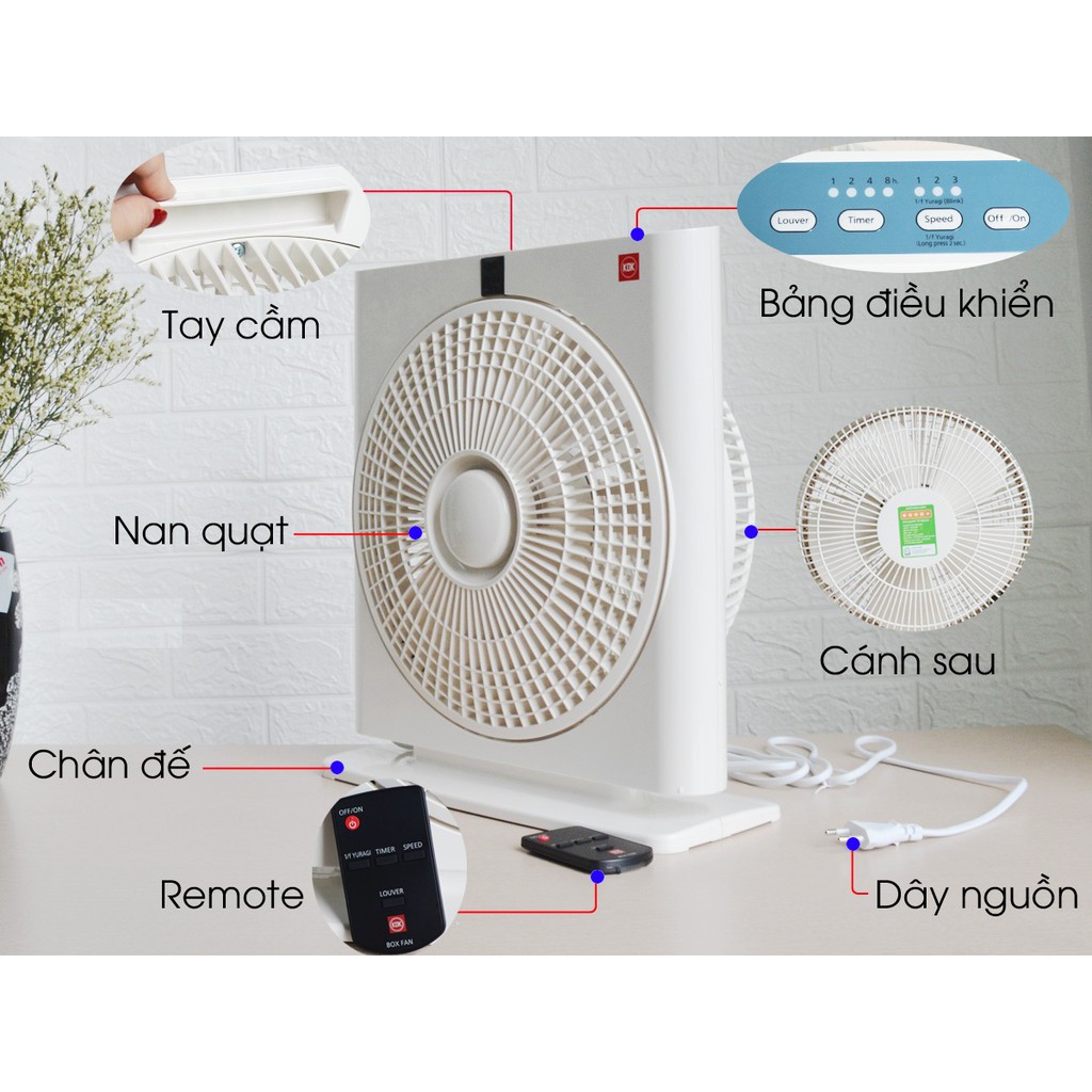 [GIAO CỰC NHANH] Quạt Hộp KDK SD30X Remote -Xám Bạc-Hàng chính hãng ( Miễn Phí Giao Hàng Trong TP HCM )