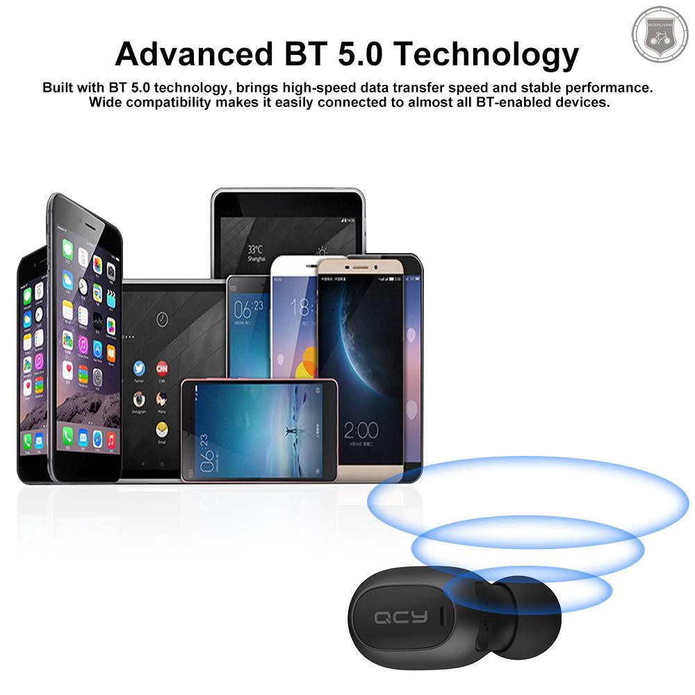 ☞[ready stock]QCY Mini2 Wireless Business Bluetooth Headphone with Mic Bluetooth 5.0 Headset Voice Assistant Activate Earbuds