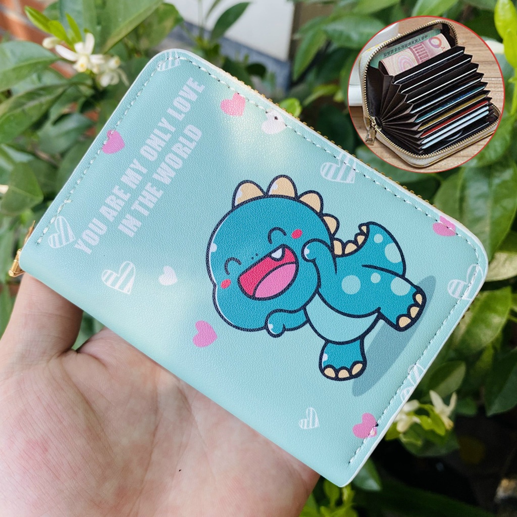 Ví mini cute ví nữ cầm tay nhiều họa tiết dễ thương ví nữ dáng ngắn da PU xinh xắn