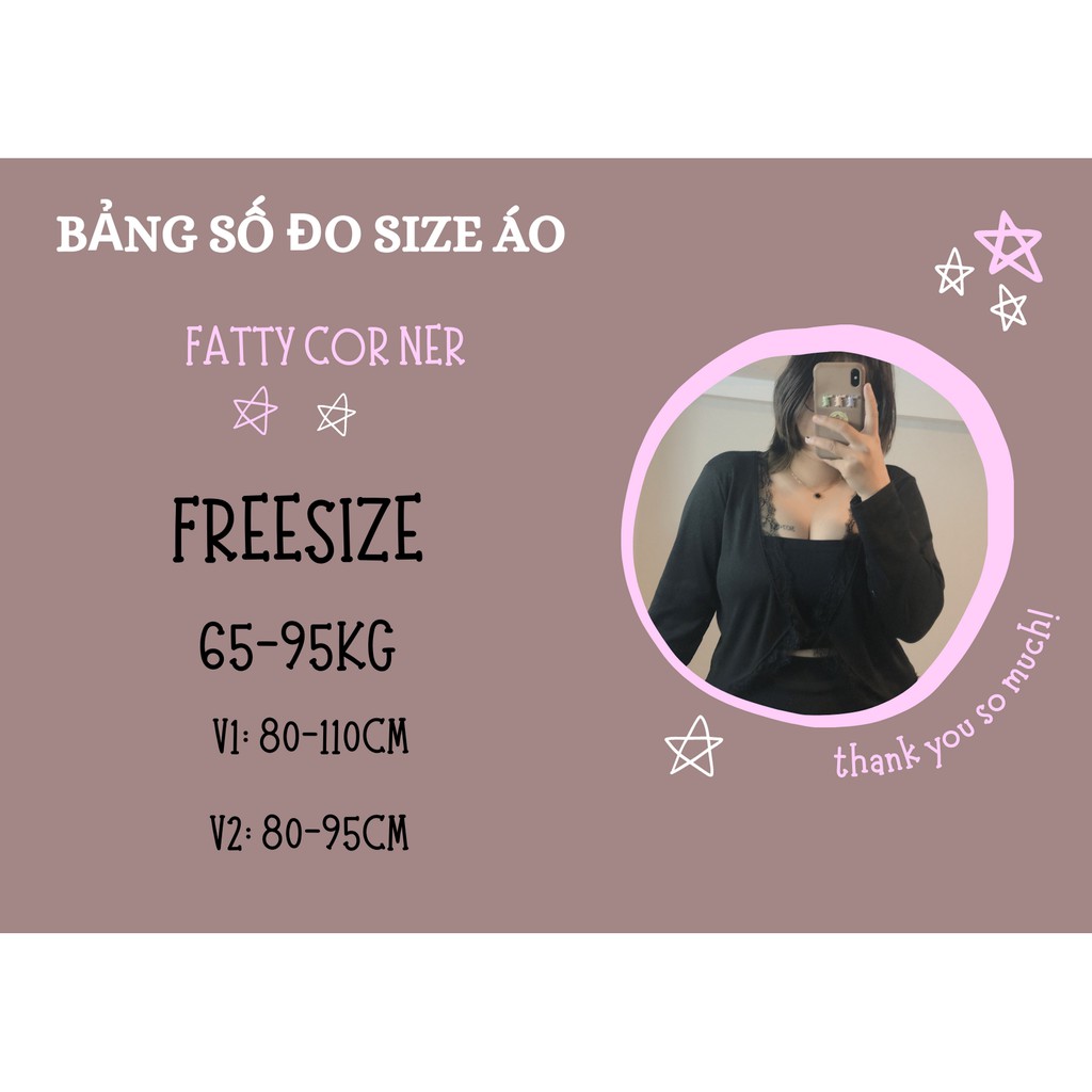 áo croptop bigsize , khoác bigsize , có viền ren nữ tính , hack được bắp tay to cho nàng mũm mĩm