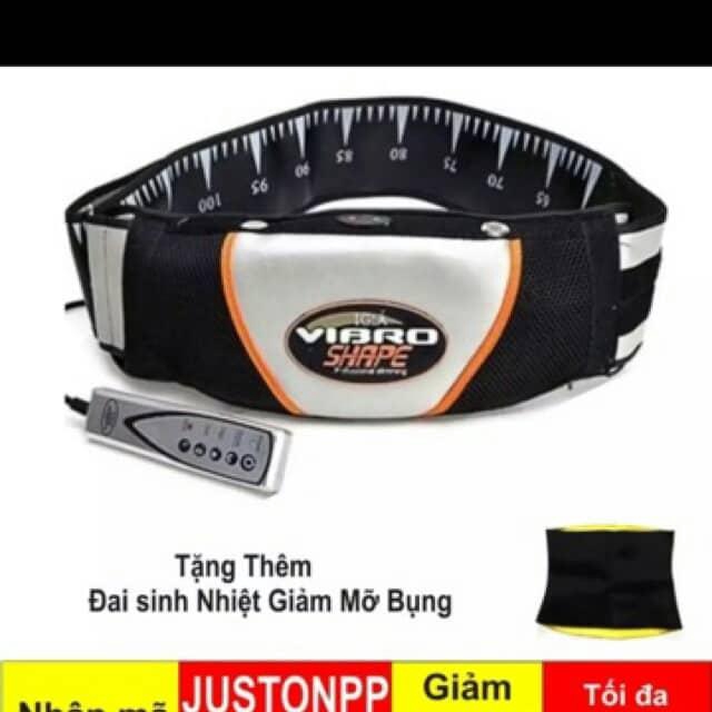 Đai Nóng Vibro Massage Giảm Mỡ Bụng tặng gen
